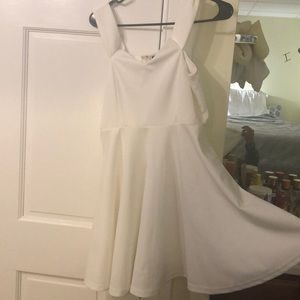 White off the shoulder skater dress